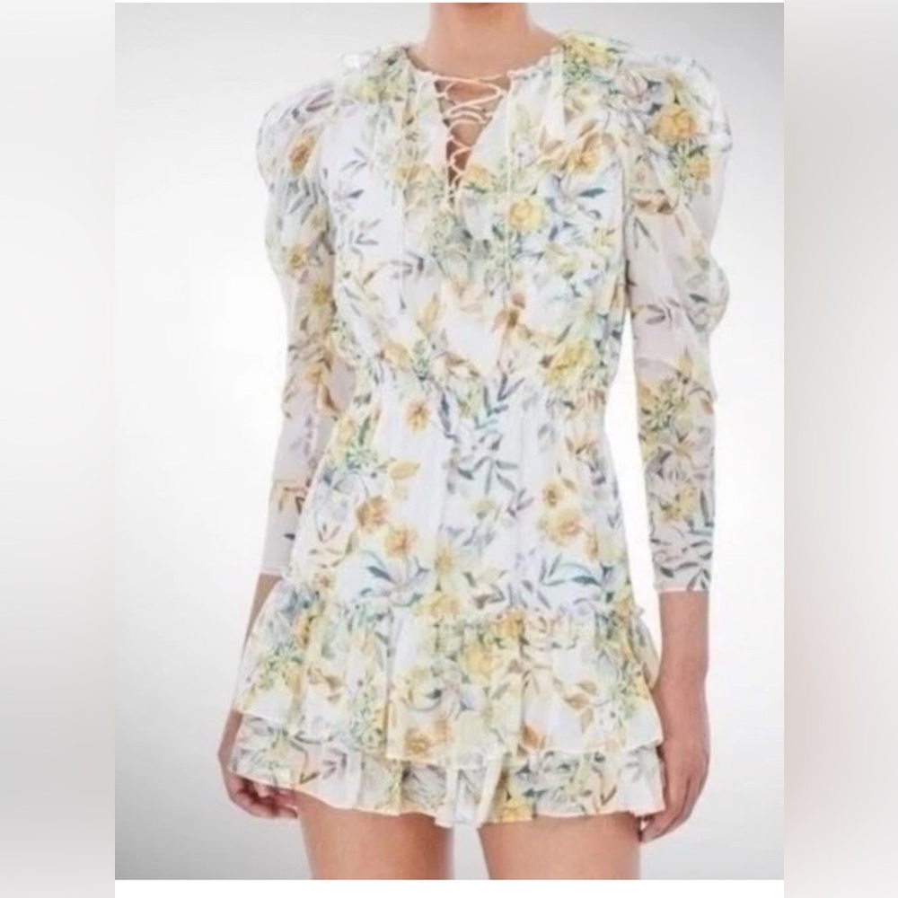 Generation‎ Love Floral Ruffle Mini Dress Women's Size  XS